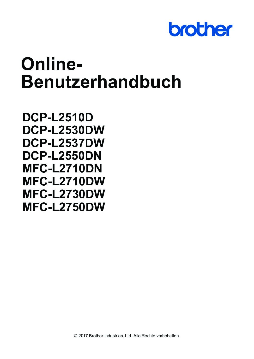 Brother DCP-L2510D Bedienungsanleitung